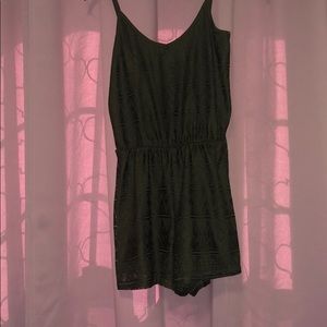 Army green romper